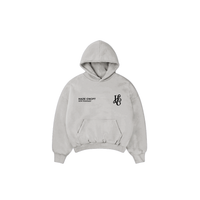 Boxy Fit Hoodie "Signature" Melange Grey