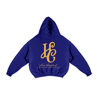 Boxy Fit Hoodie "Signature" Navy Blue