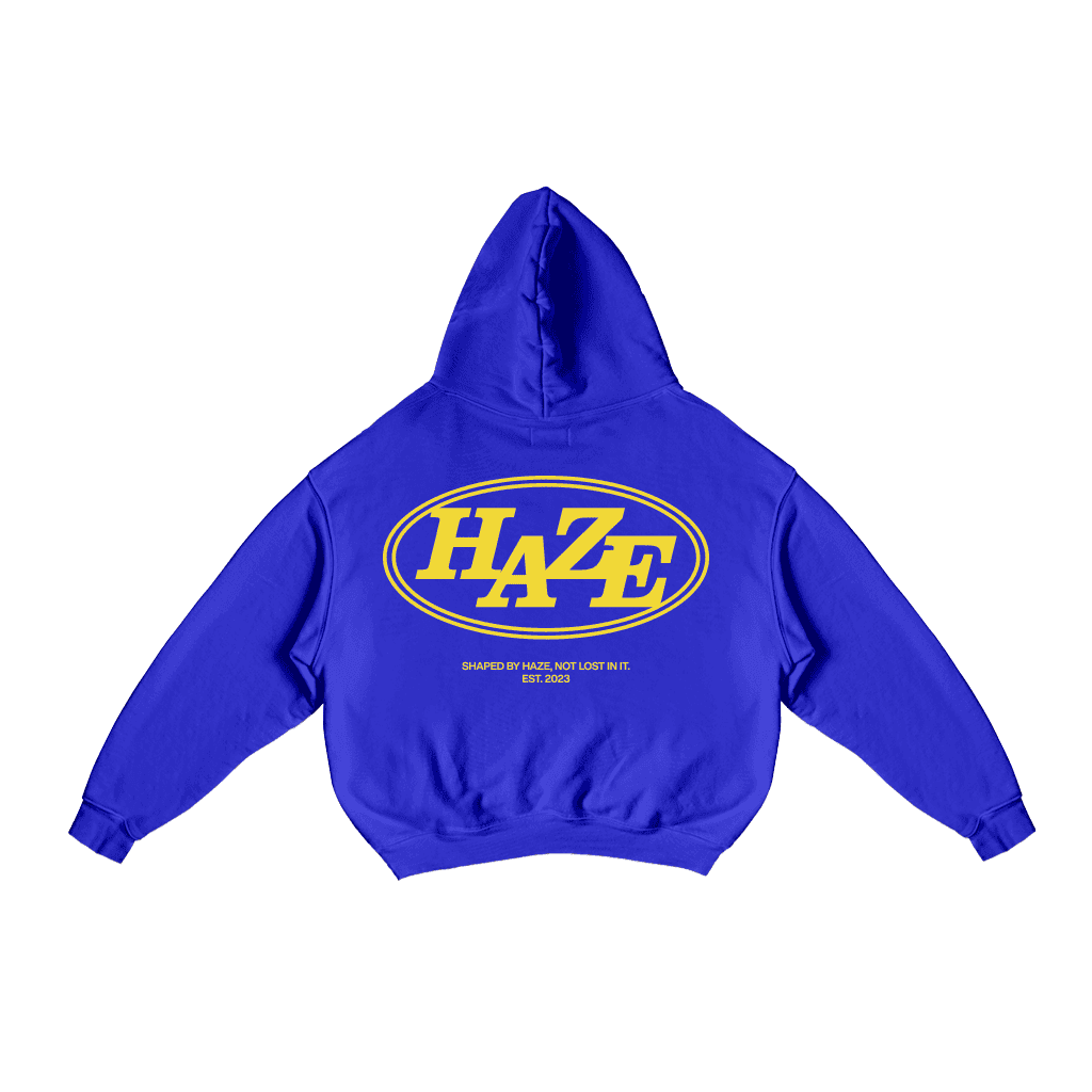 Boxy Fit Hoodie "Haze" Royal Blue