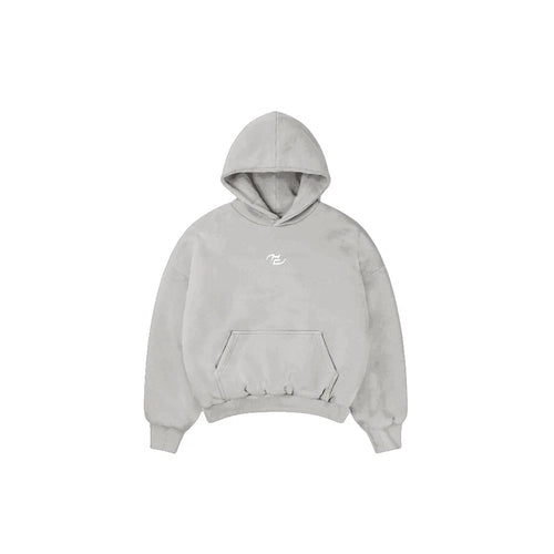 Boxy Fit Hoodie Melange Grey