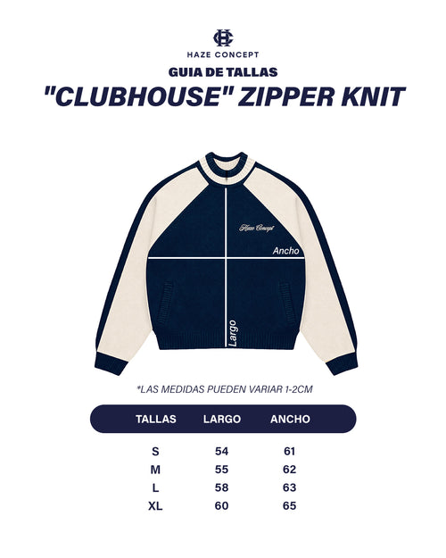 "Clubhouse" Zipper Knit Navy