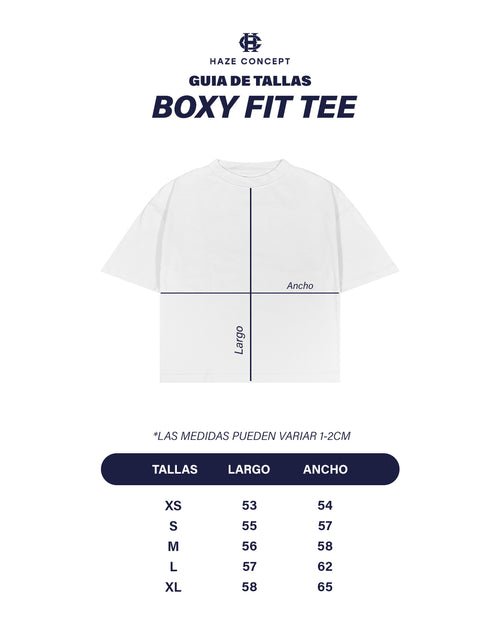 "Bohemian" White Boxy Fit Tee