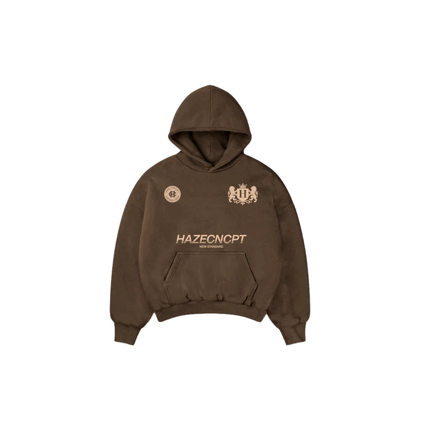 Boxy Fit Hoodie "New Standard" Chocolate
