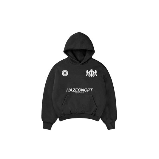 Boxy Fit Hoodie "New Standard" Black