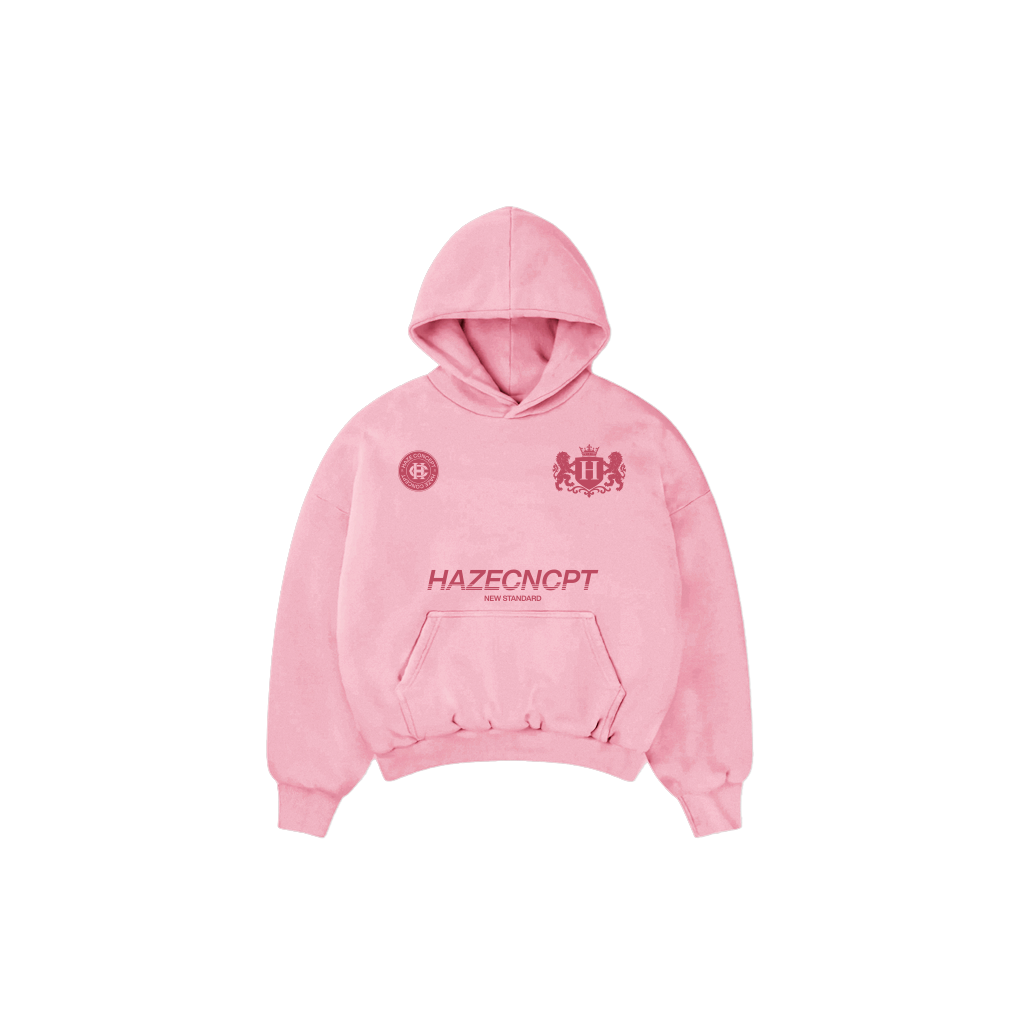 Boxy Fit Hoodie "New Standard" Pink