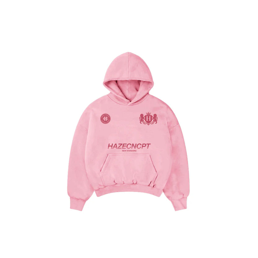Boxy Fit Hoodie "New Standard" Pink