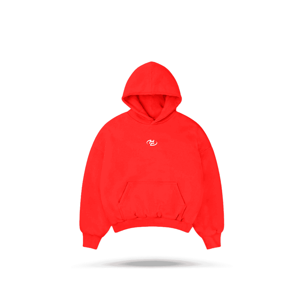 Boxy Fit Hoodie Red