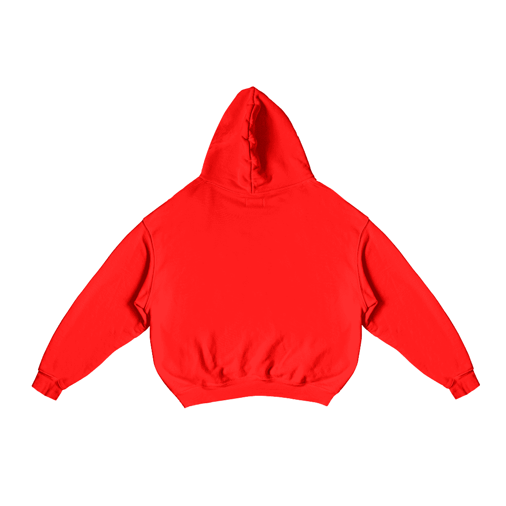 Boxy Fit Hoodie Red