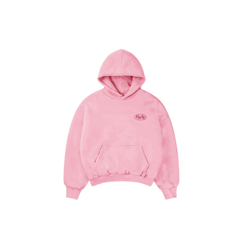 Boxy Fit Hoodie "Haze" Pink