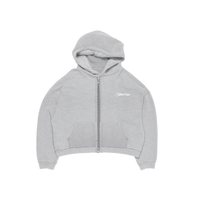 Zip Up Hoodie Melange Grey