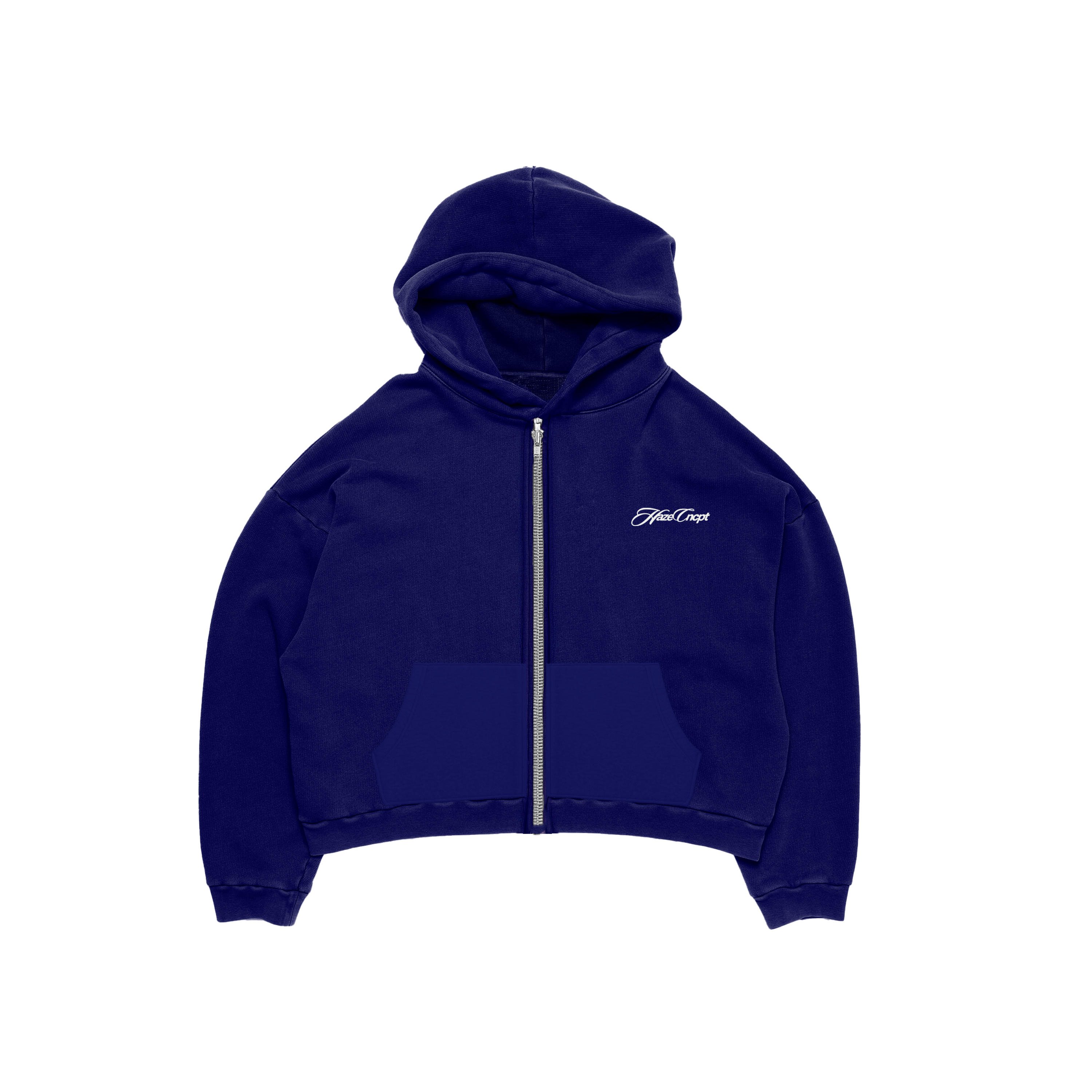 Zip Up Hoodie Navy Blue