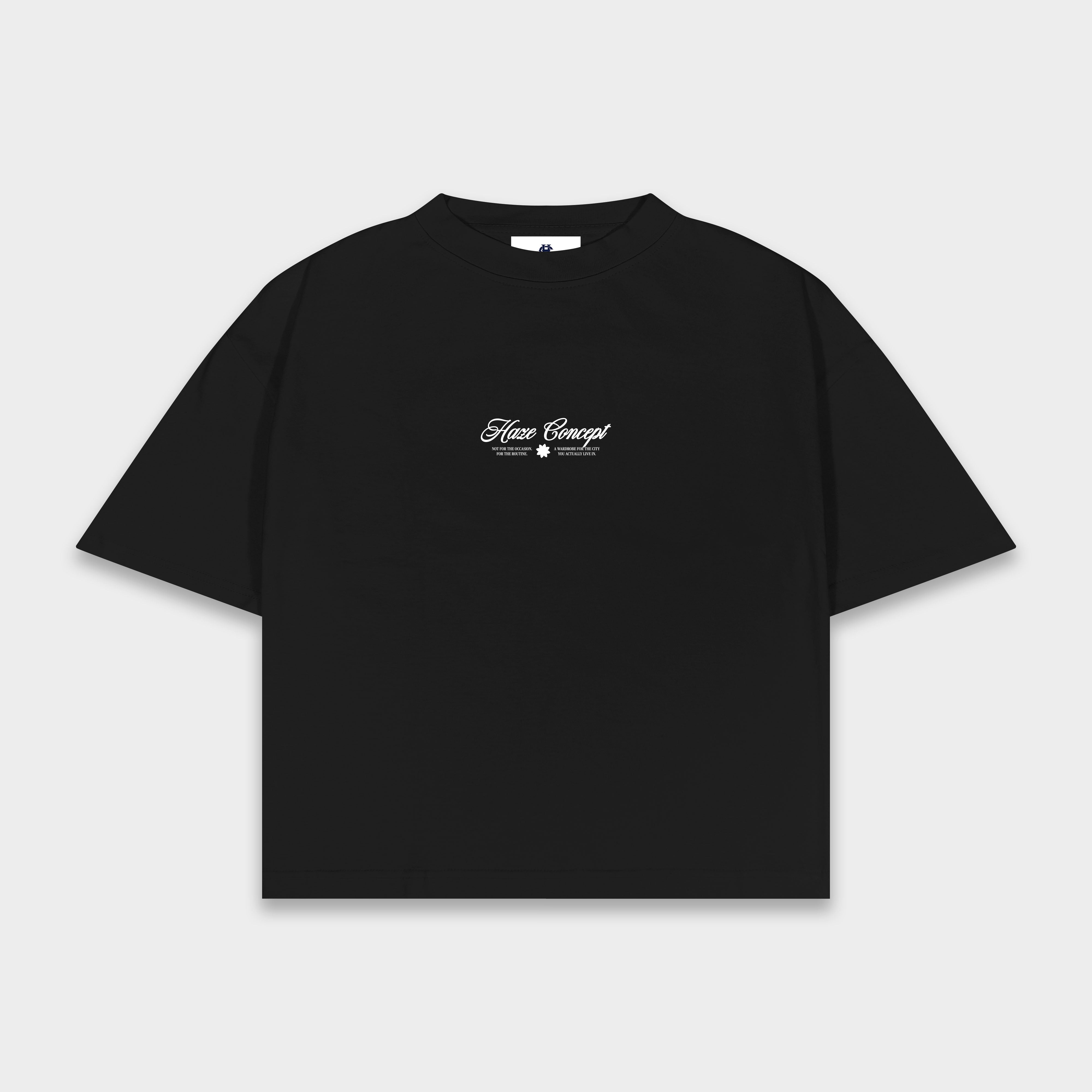 "Archives" Black Boxy Fit Tee