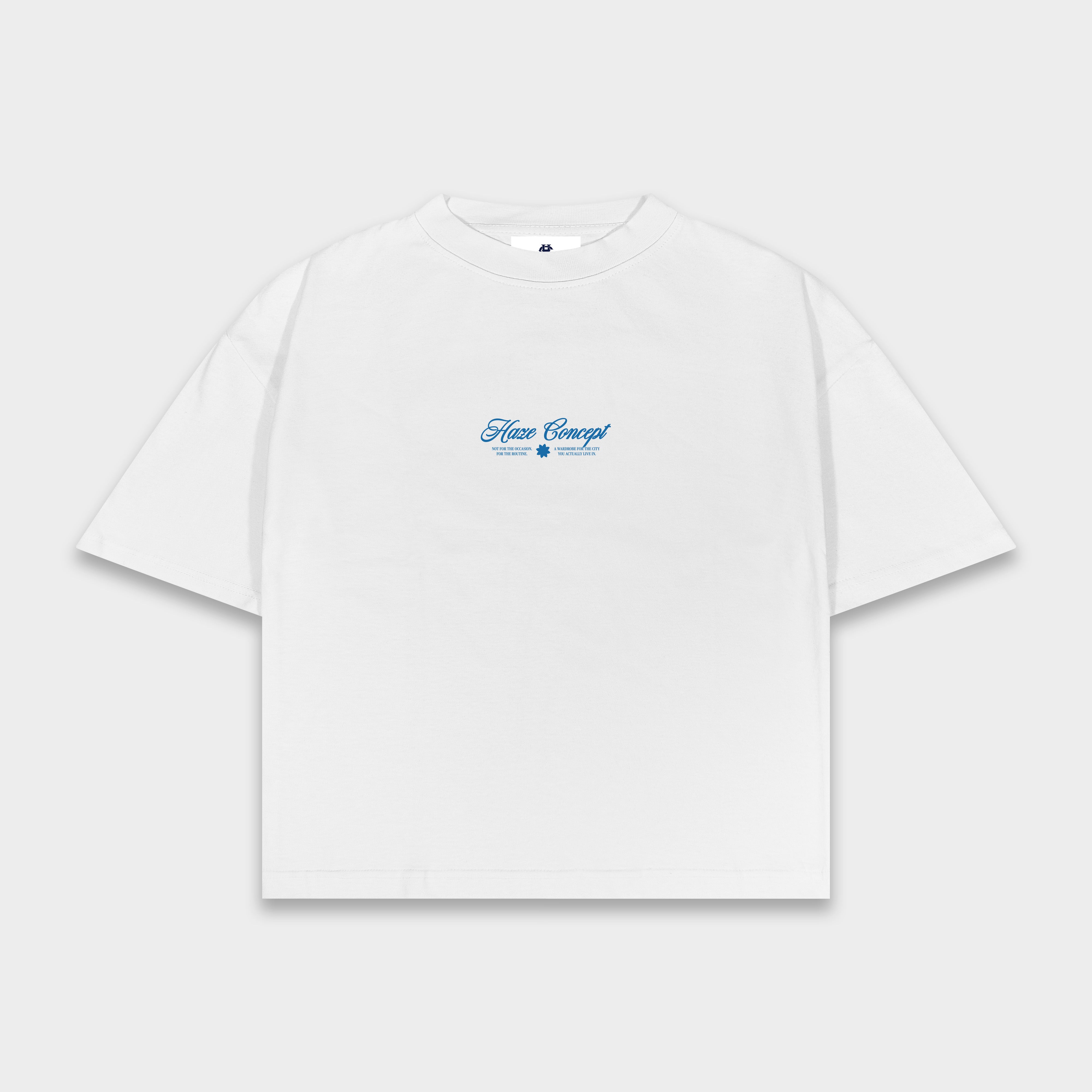 "Archives" White Boxy Fit Tee