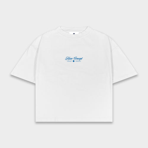"Archives" White Boxy Fit Tee