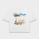 "Archives" White Boxy Fit Tee