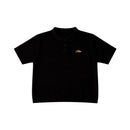 Polera tejida Date Night Black con bordado amarillo Haze delantero