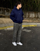 Boxy Fit Hoodie Navy Blue