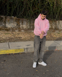 Boxy Fit Hoodie Pink