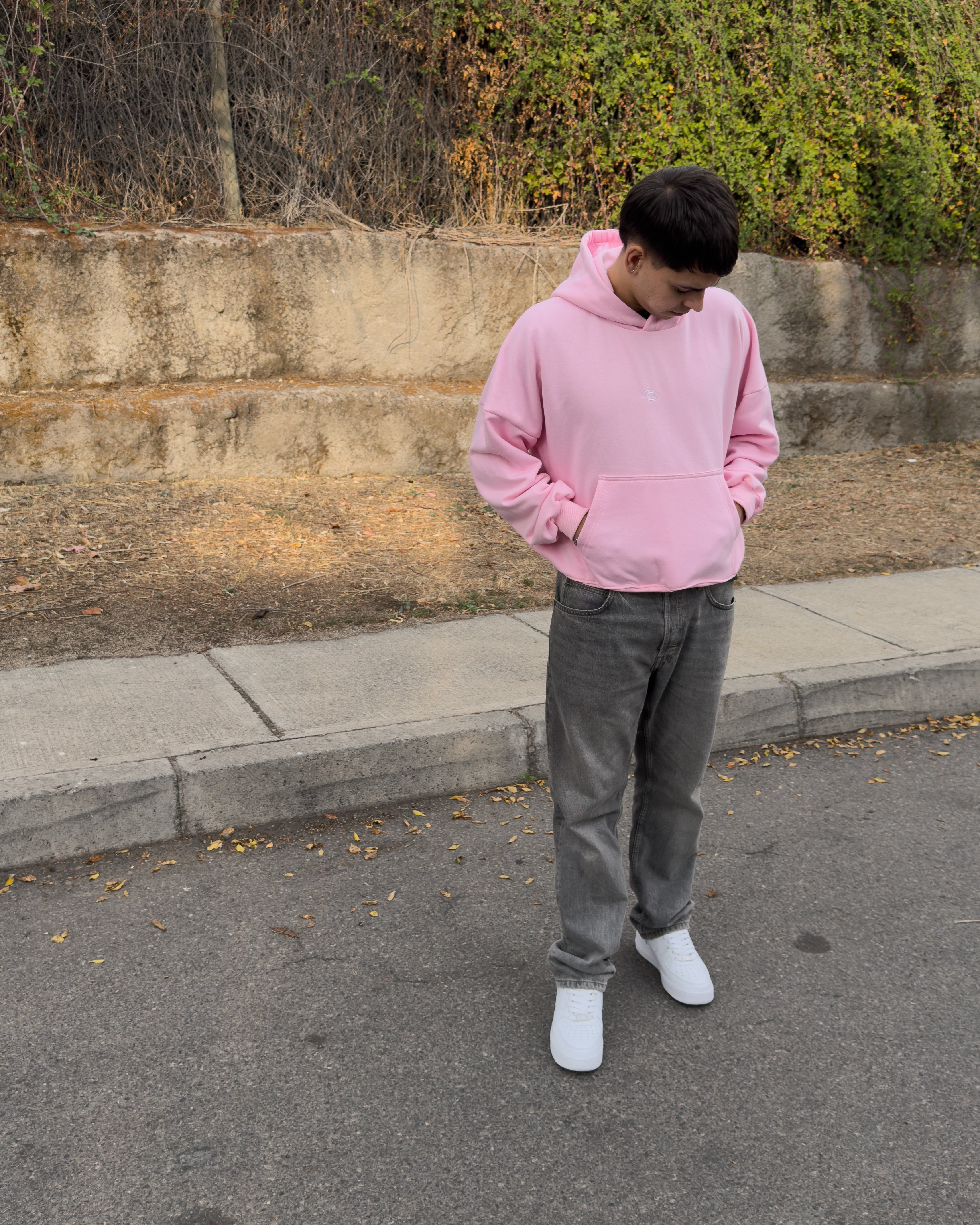 Boxy Fit Hoodie Pink