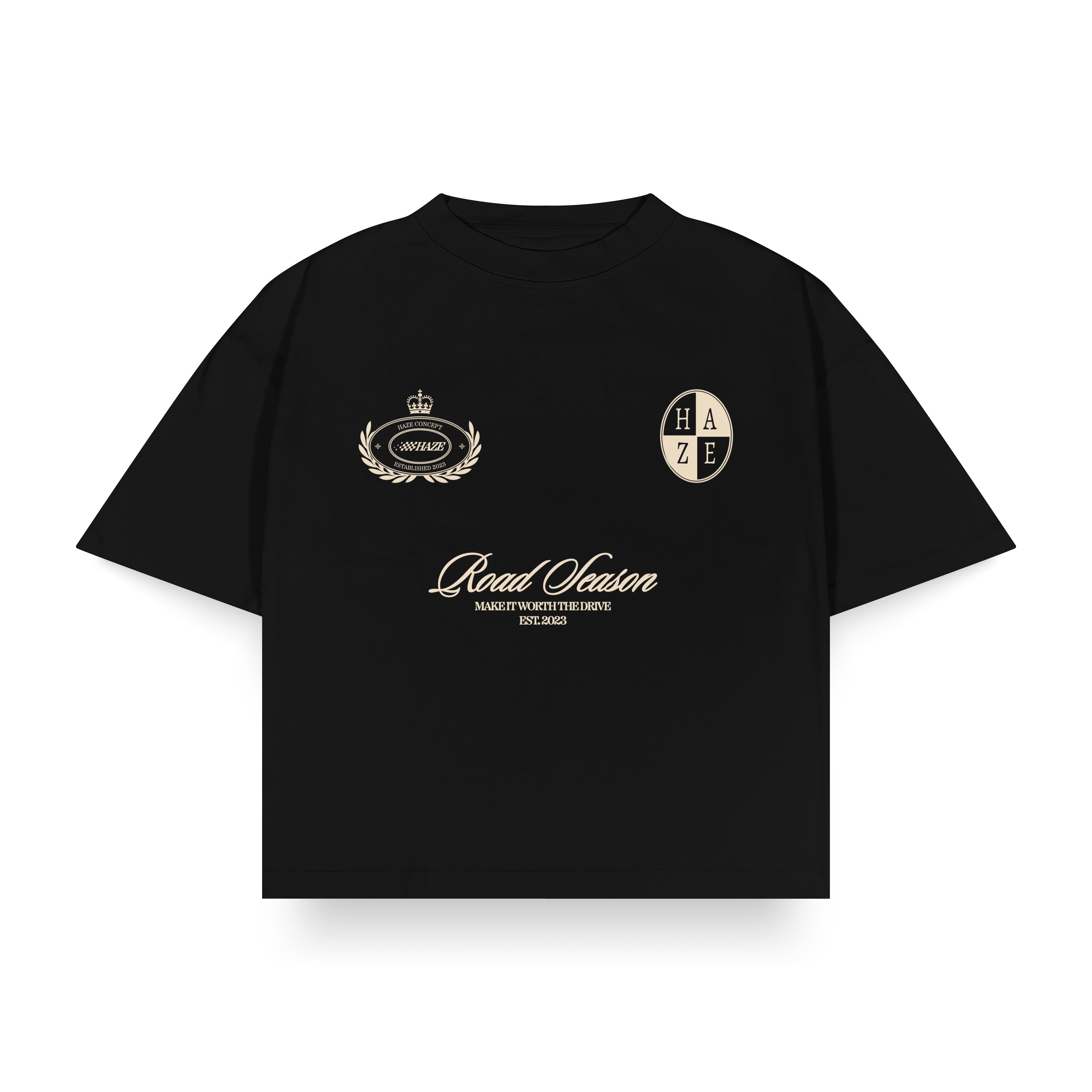 Roadtrip Boxy Fit Tee Black