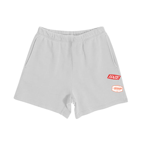 Short de buzo gris con doble bordado delantero