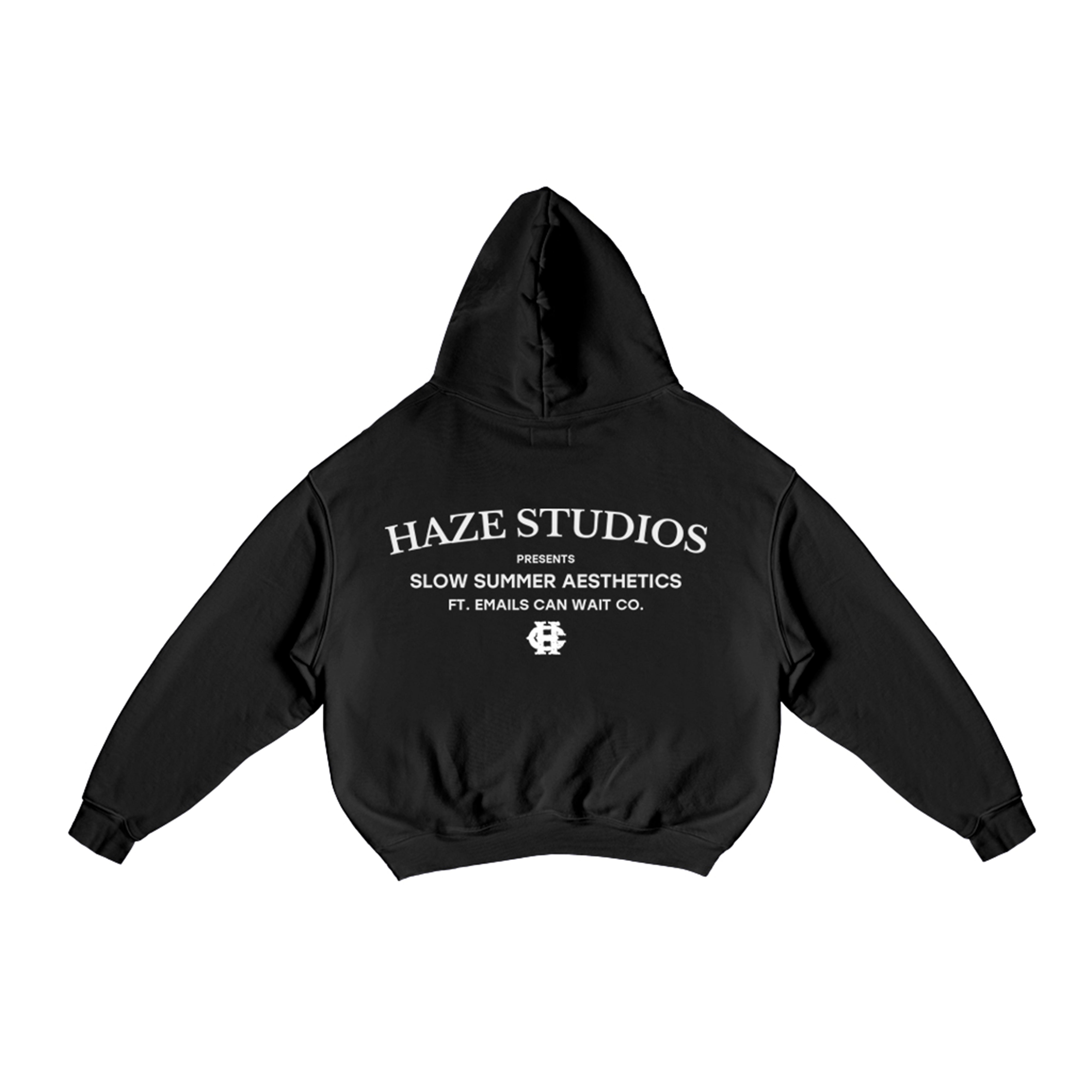 Haze Studios v2 Boxy Fit Hoodie Black
