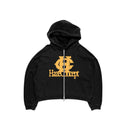 Poleron Double Zip Black con diseño Haze Concept delantero
