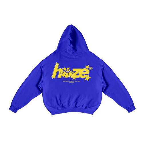 Boxy Fit Hoodie "Star" Royal Blue