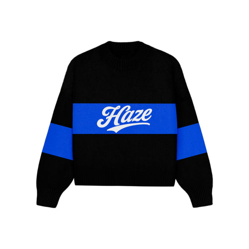 Sweater / Chaleco tejido en color negro con diseño en el frente