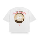 "Foam" White Boxy Fit Tee