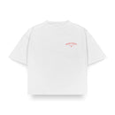 "Foam" White Boxy Fit Tee