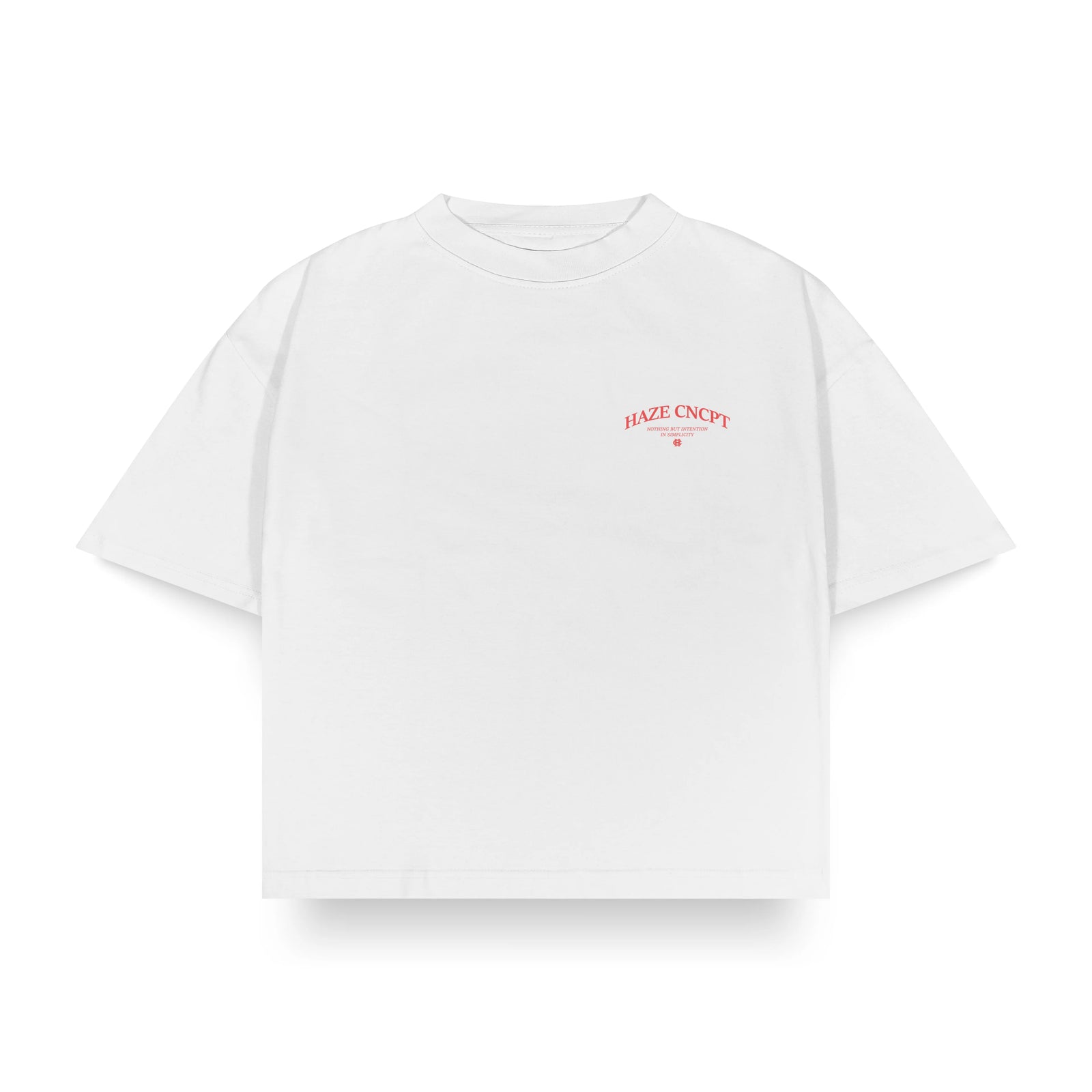"Foam" White Boxy Fit Tee