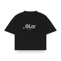 "Haze" Black Boxy Fit Tee