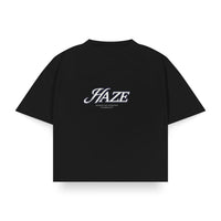 "Haze" Black Boxy Fit Tee