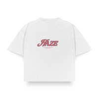 "Haze" White Boxy Fit Tee