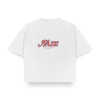 "Haze" White Boxy Fit Tee