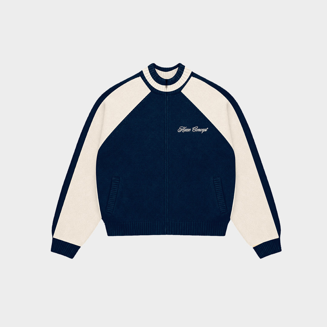 "Clubhouse" Zipper Knit Navy