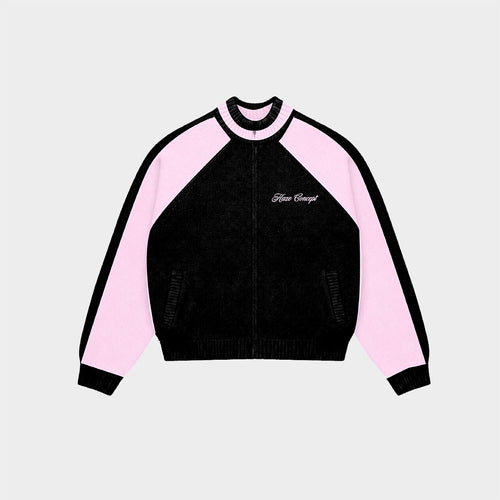 "Clubhouse" Zipper Knit Black