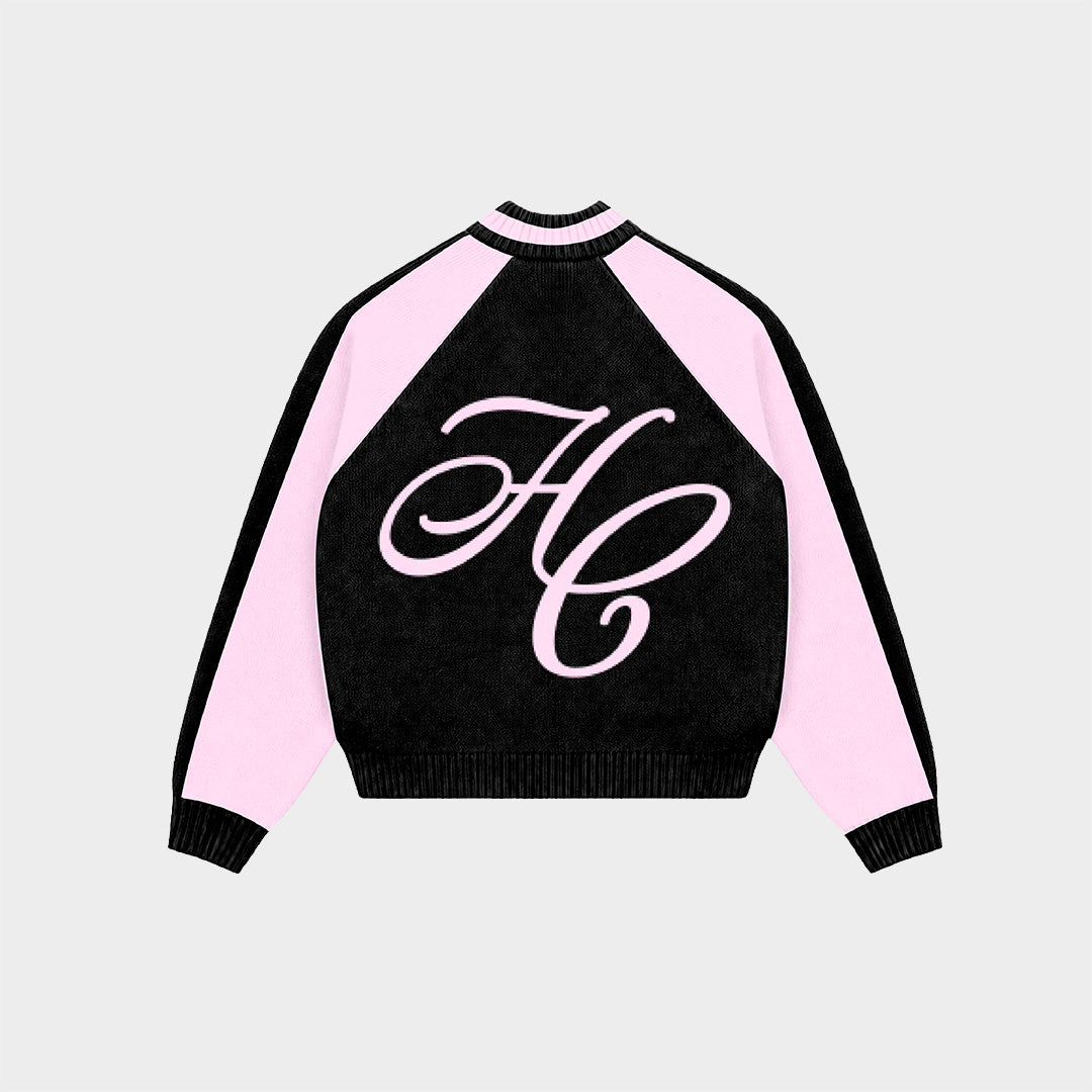 "Clubhouse" Zipper Knit Black
