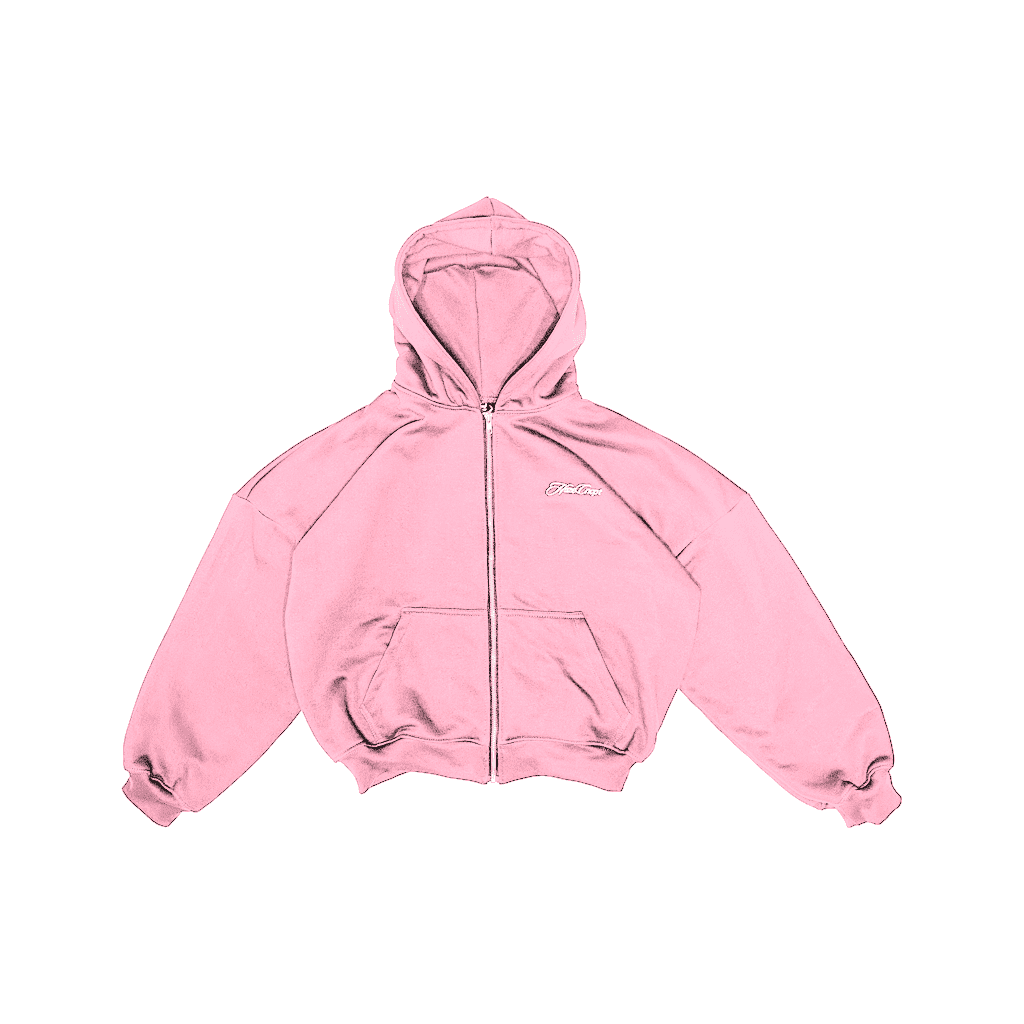 Zip Up Hoodie Pink
