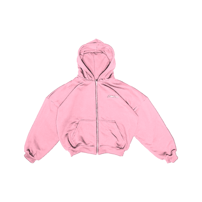 Zip Up Hoodie Pink