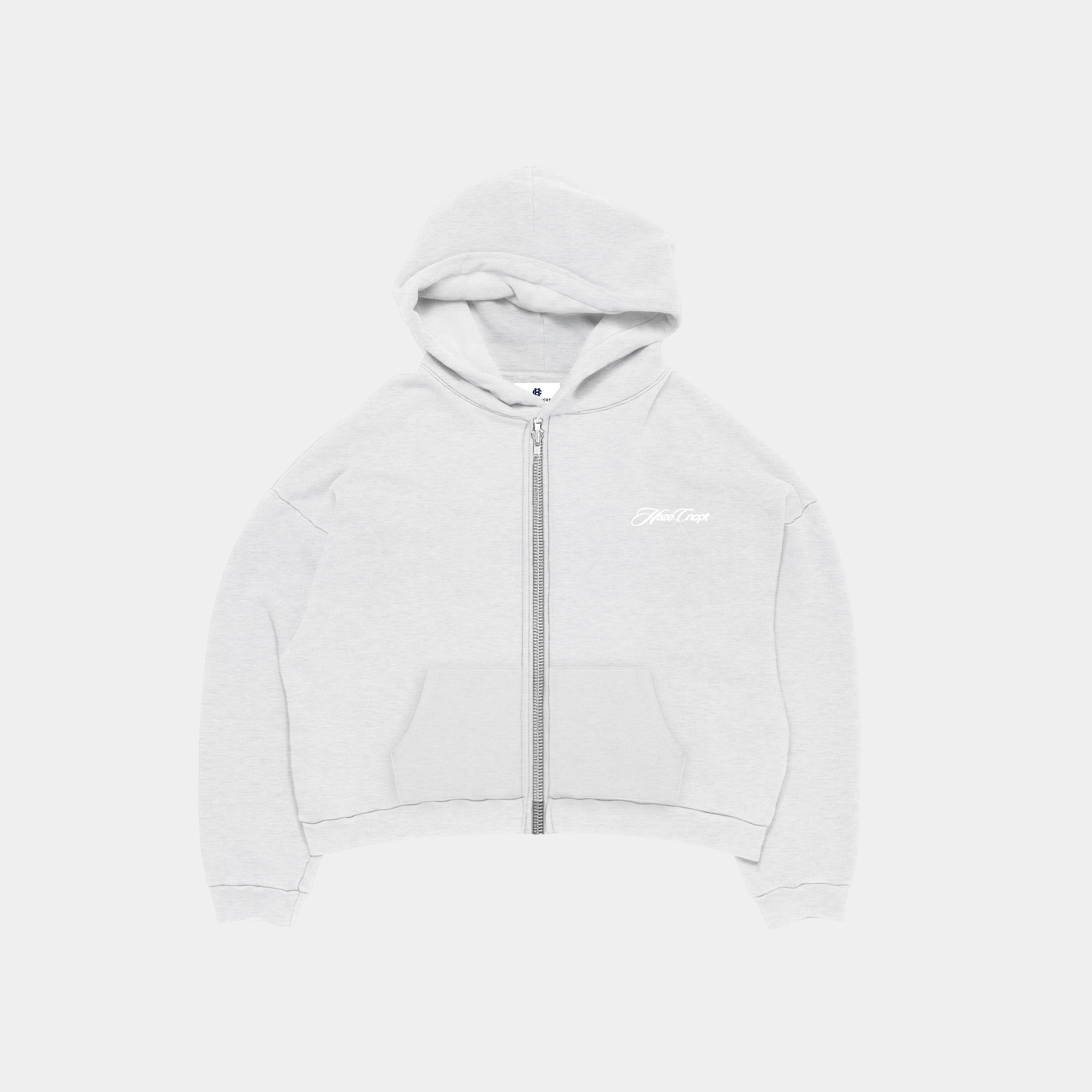 Zip Up Hoodie Melange Grey HEAVYWEIGHT