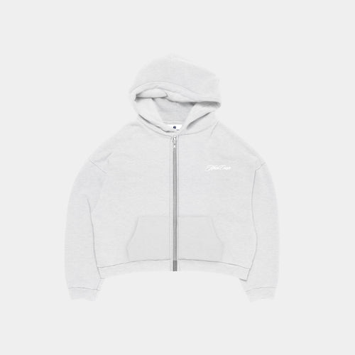 Zip Up Hoodie Melange Grey HEAVYWEIGHT