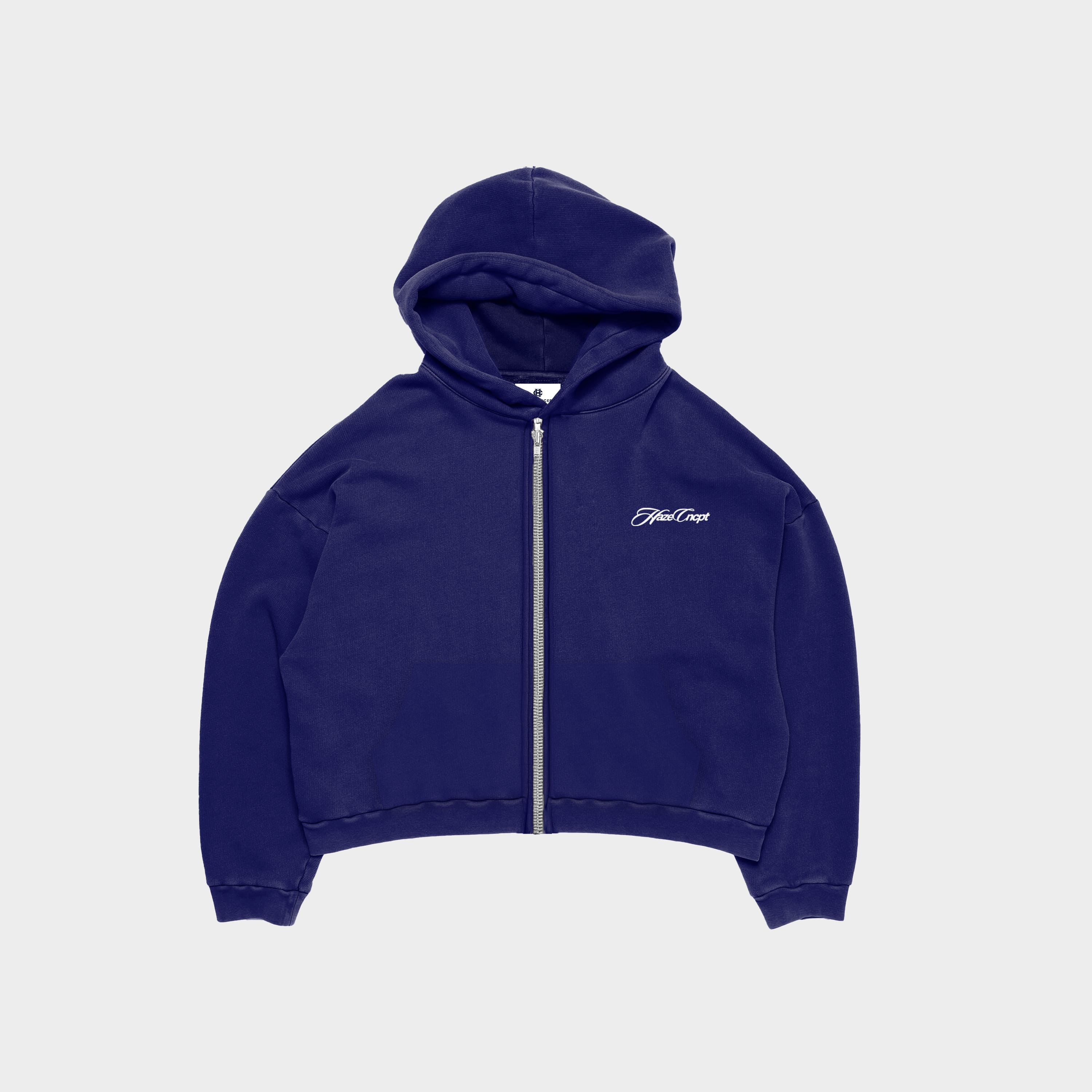 Zip Up Hoodie Navy Blue HEAVYWEIGHT