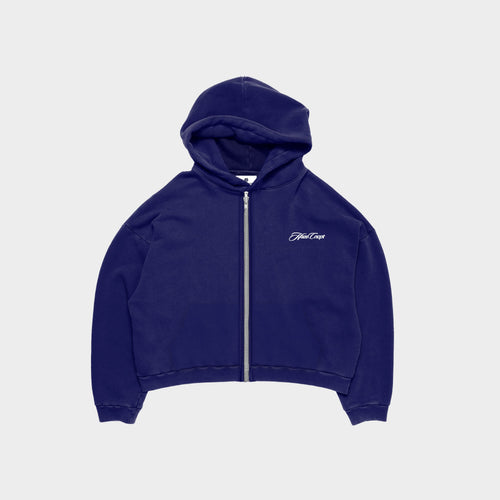 Zip Up Hoodie Navy Blue HEAVYWEIGHT