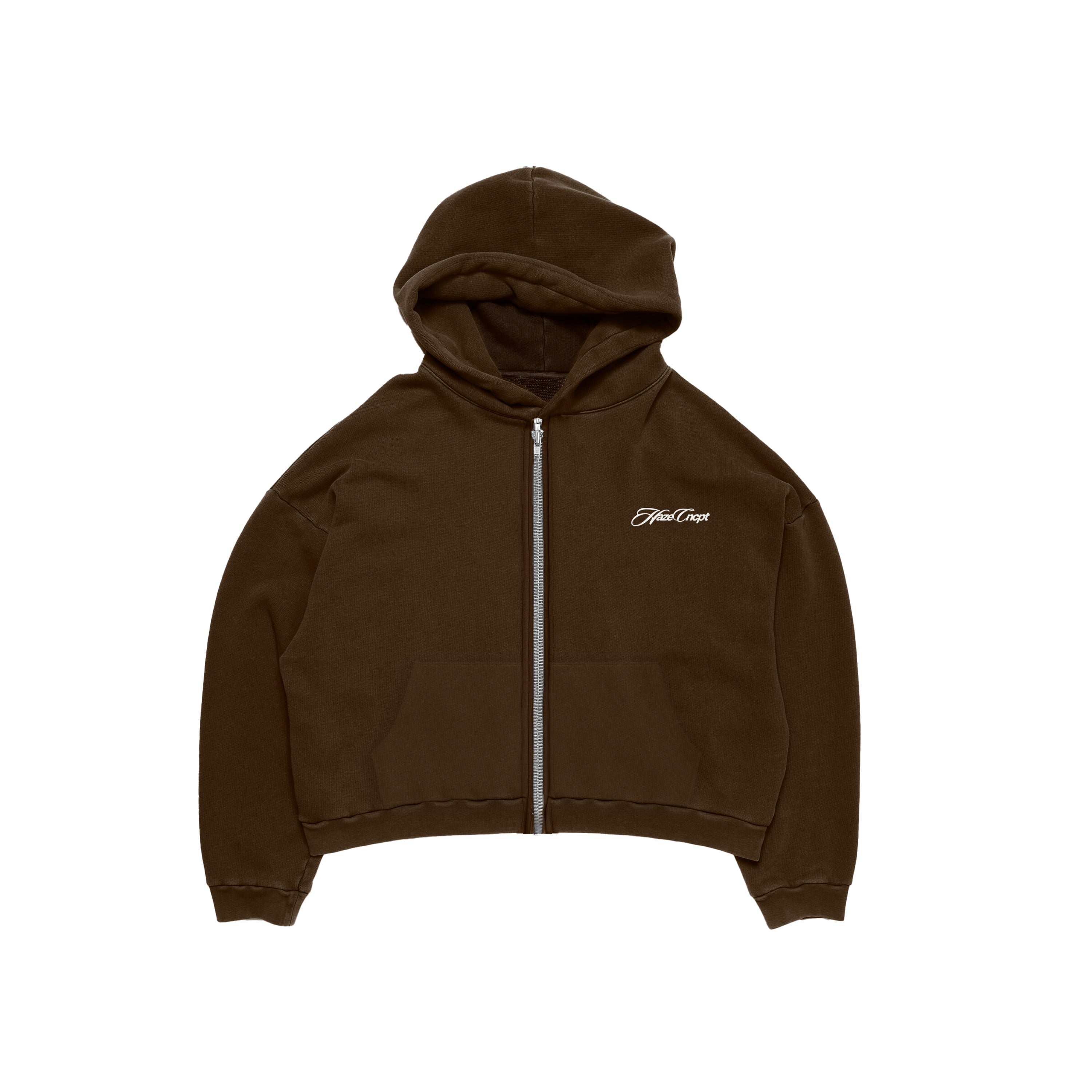 Zip Up Hoodie Chocolate