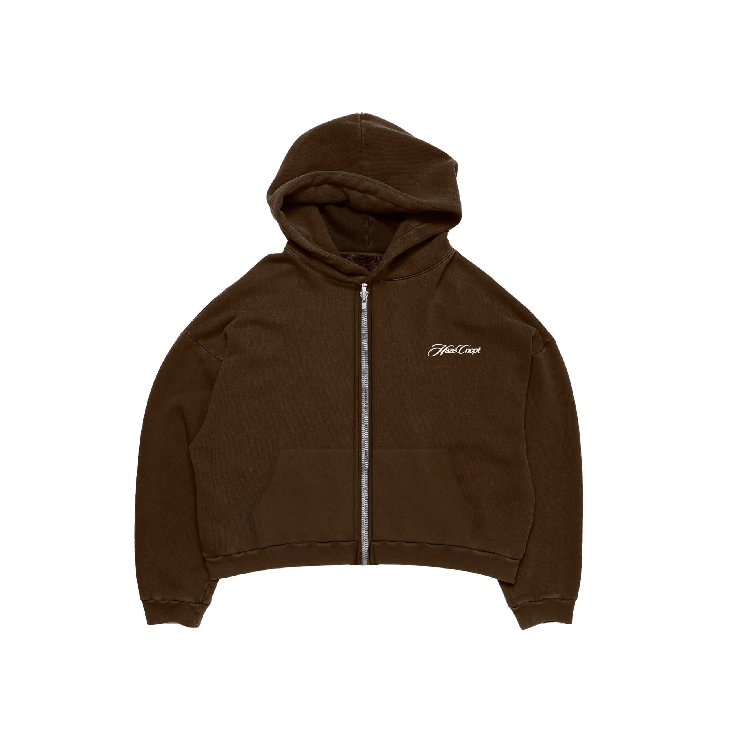 Zip Up Hoodie Chocolate