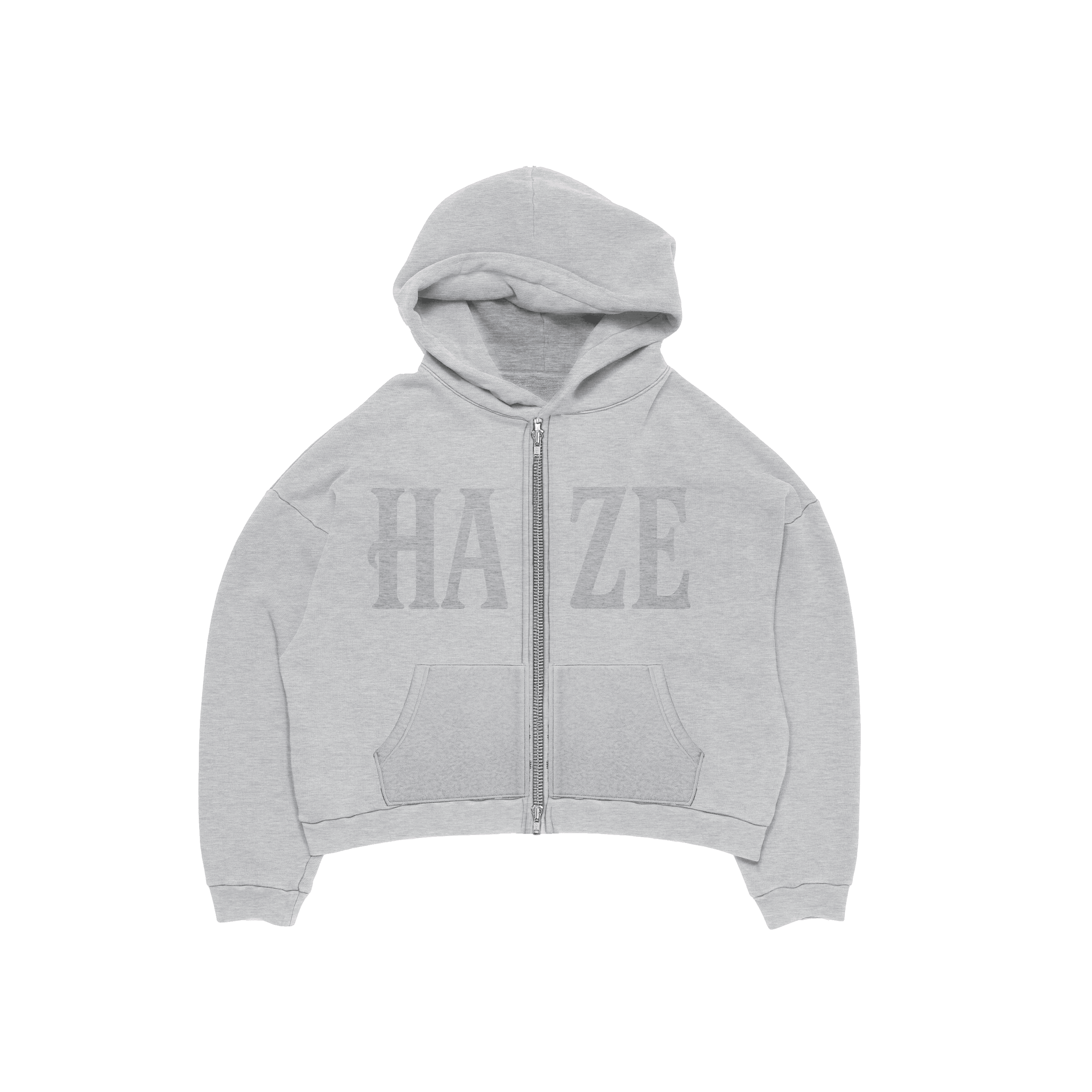 Zip Up "Logo" Melange Grey