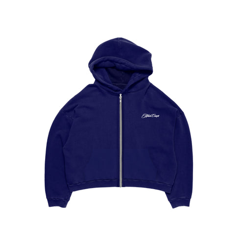 Zip Up Hoodie Navy Blue