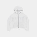 Zip Up "Logo" Melange Grey HEAVYWEIGHT